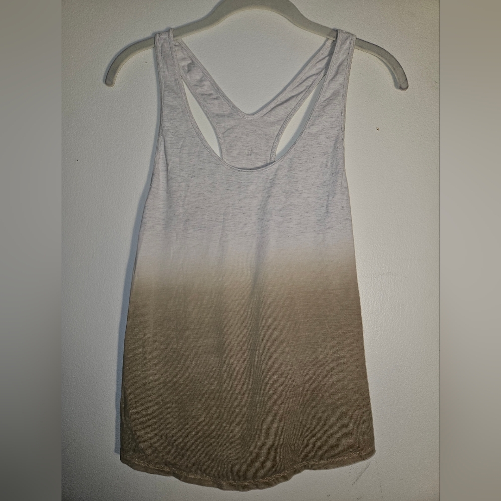 Lululemon Athletica Gray Tan Backless Tank Top